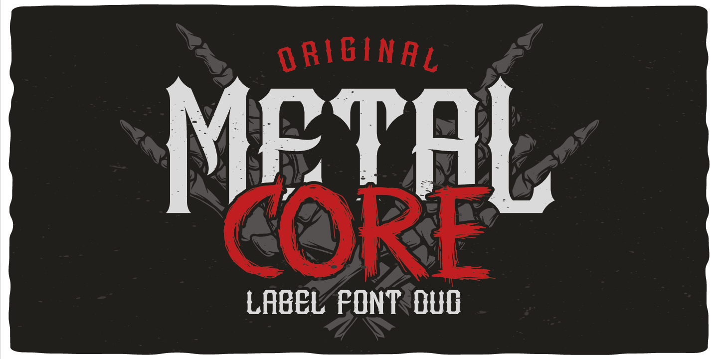 Пример шрифта Metal Core Nerve